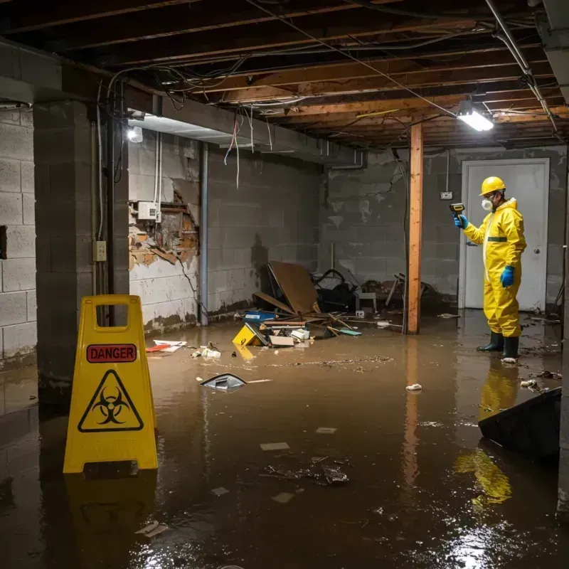 Flooded Basement Electrical Hazard in Avalon, CA Property